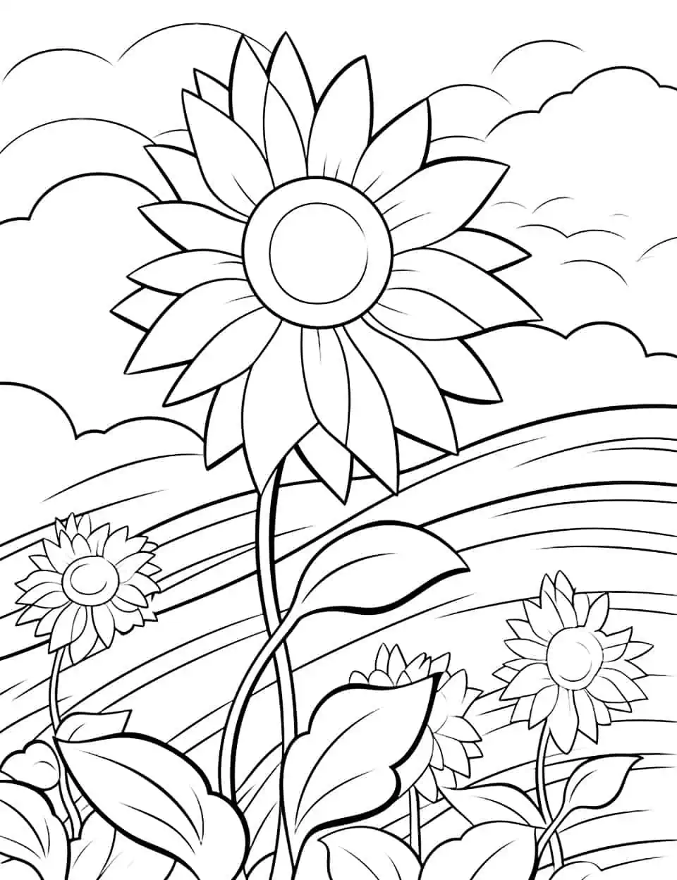 Spring coloring pages free printable sheets