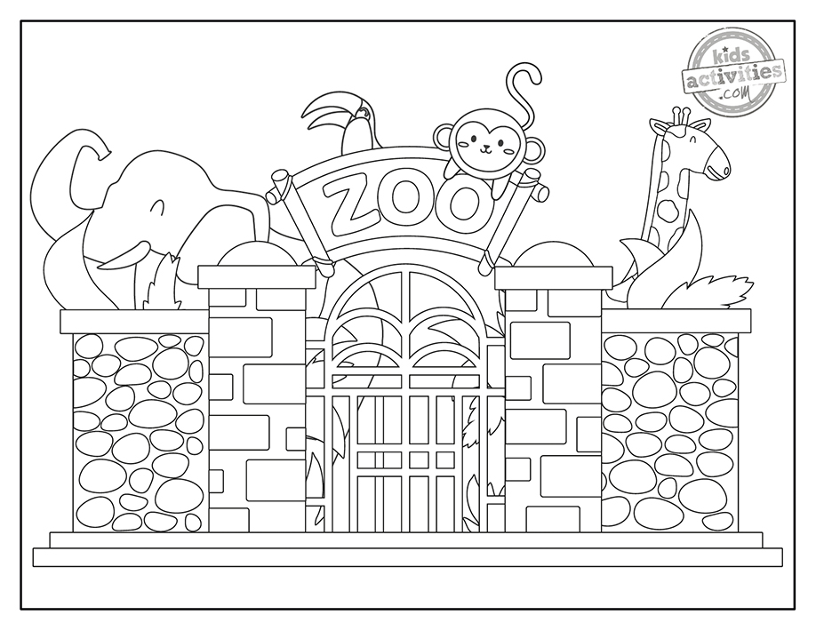 Fun free zoo animal coloring pages kids activities blog