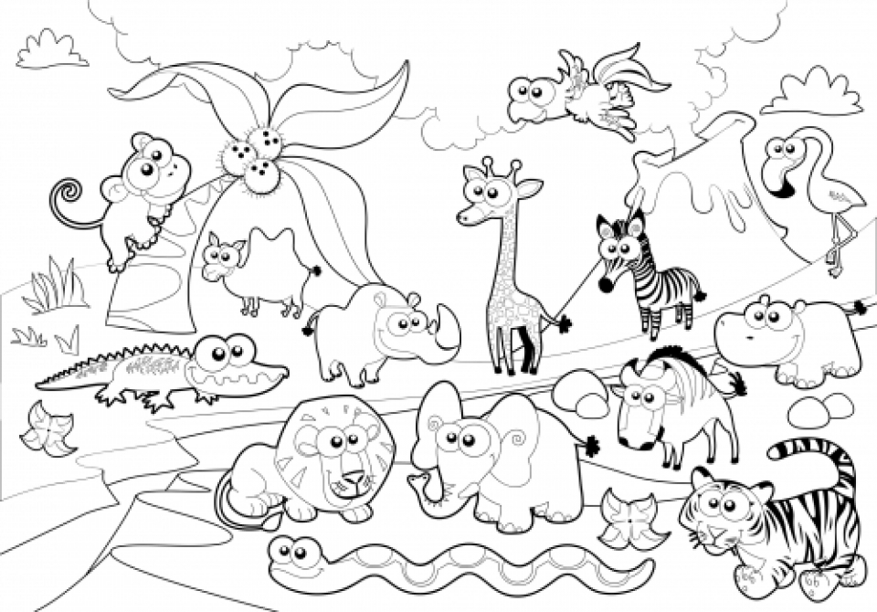 Free printable zoo coloring pages