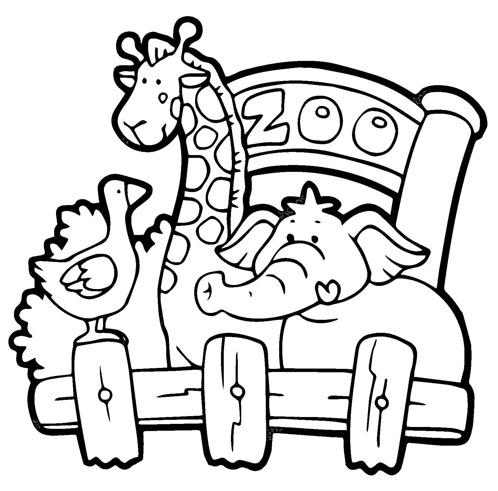 Zoo coloring pages