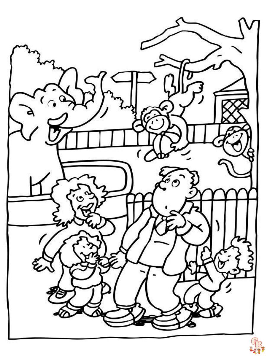 Zoo coloring pages for kids