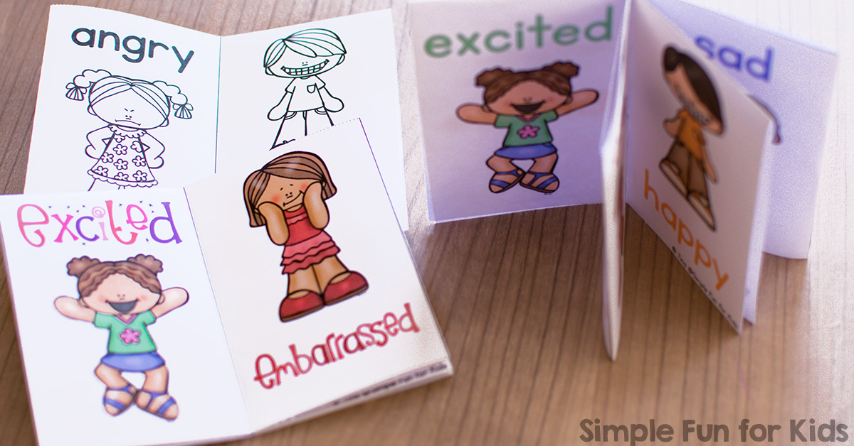 Emotions mini folding book