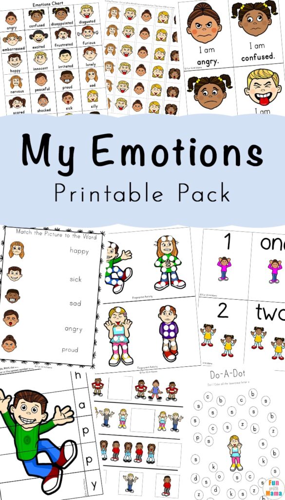 Feelings activities emotions worksheets for kids