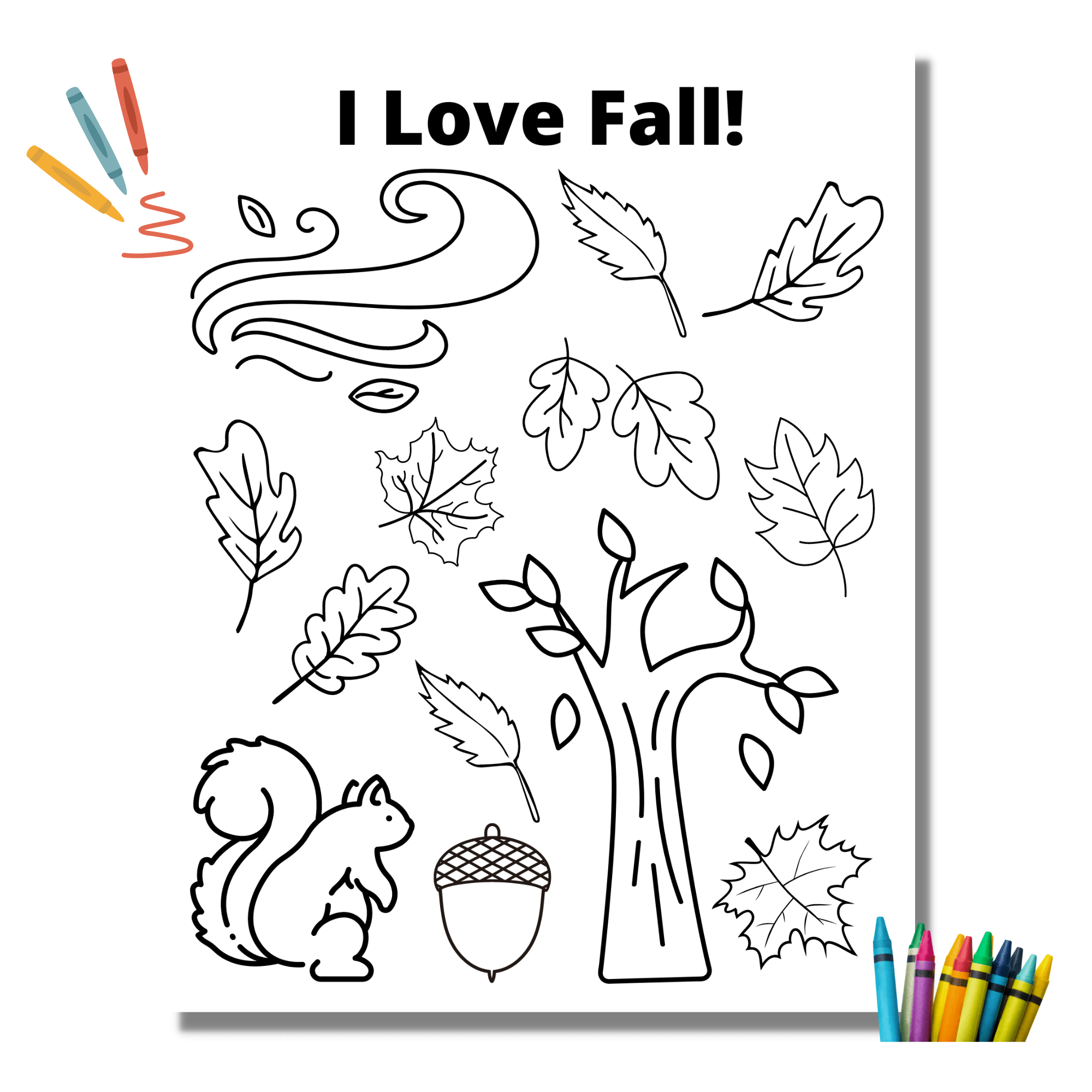 Fall coloring pages for kids â at home with zan printables