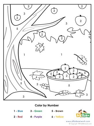 Fall color by number fall preschool activities kindergarten colors fall kindergarten