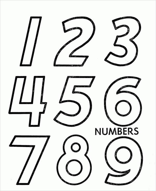 Number coloring pages