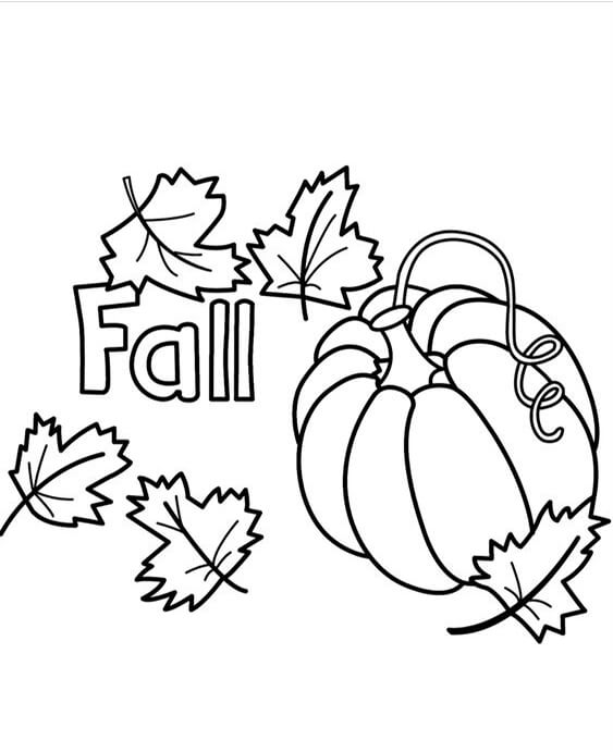 Free easy to print fall coloring pages