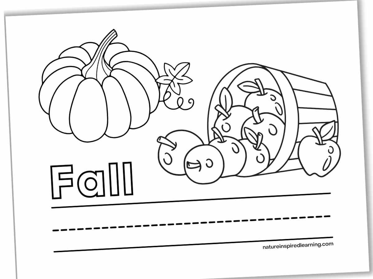 Fall coloring pages for autumn