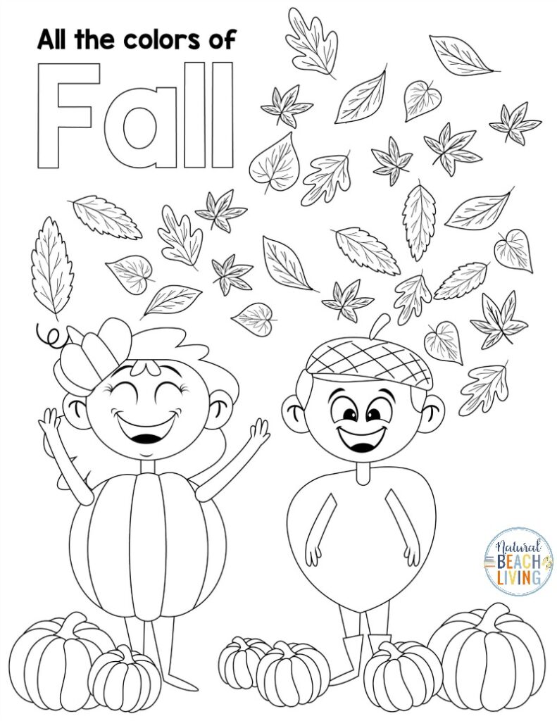 Free fall printables for preschool and kindergarten