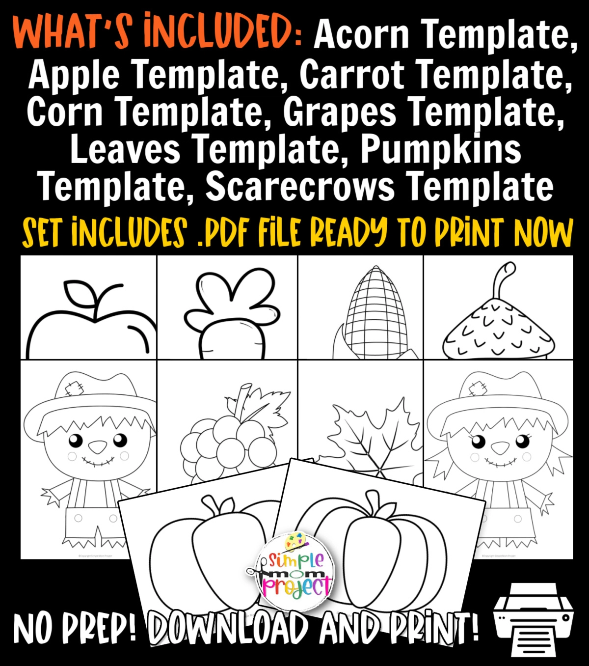 Fall and autumn printable templates