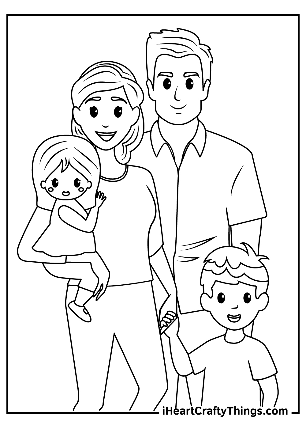 Printable family coloring pages updated