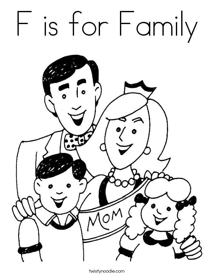 Online coloring pages coloring page with family means family members download print coloring page