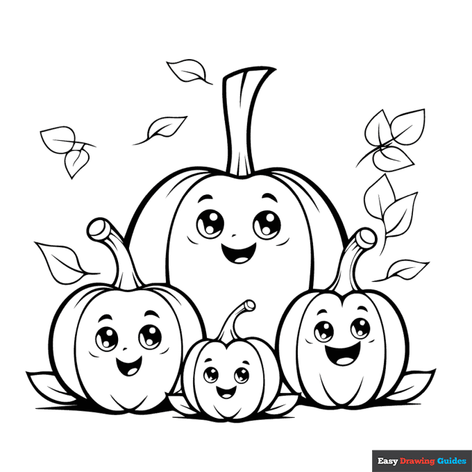 Free printable pumpkin coloring pages for kids