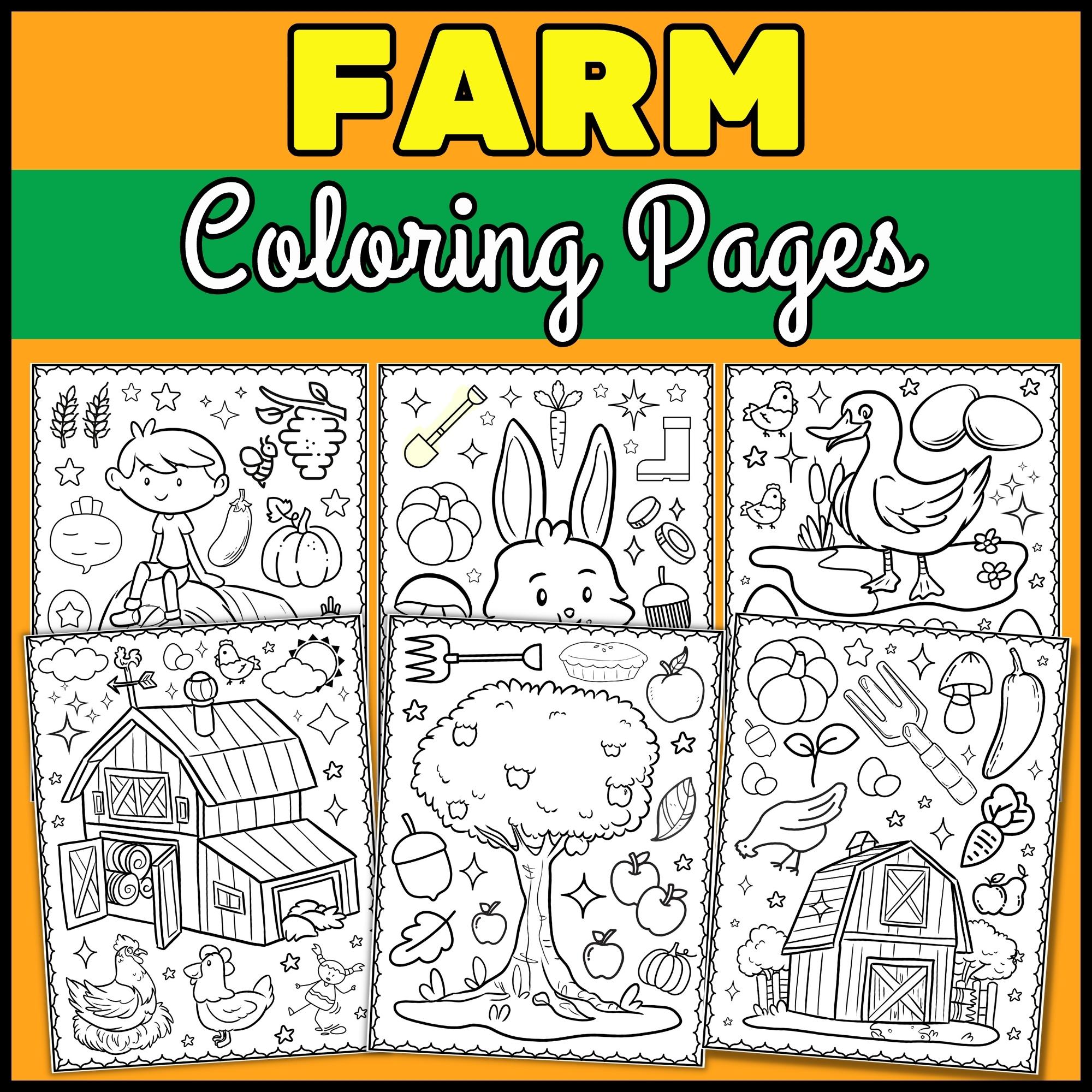 Farm animal coloring pages