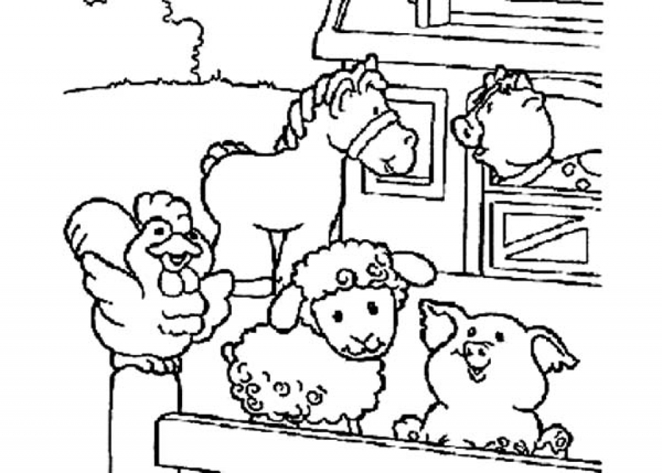 Free printable farm animal coloring pages