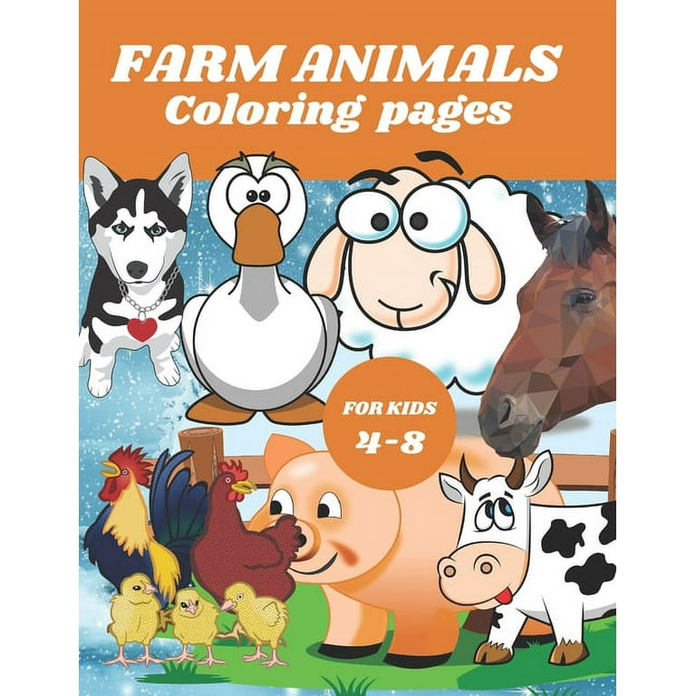 Farm animals coloring pages for kids