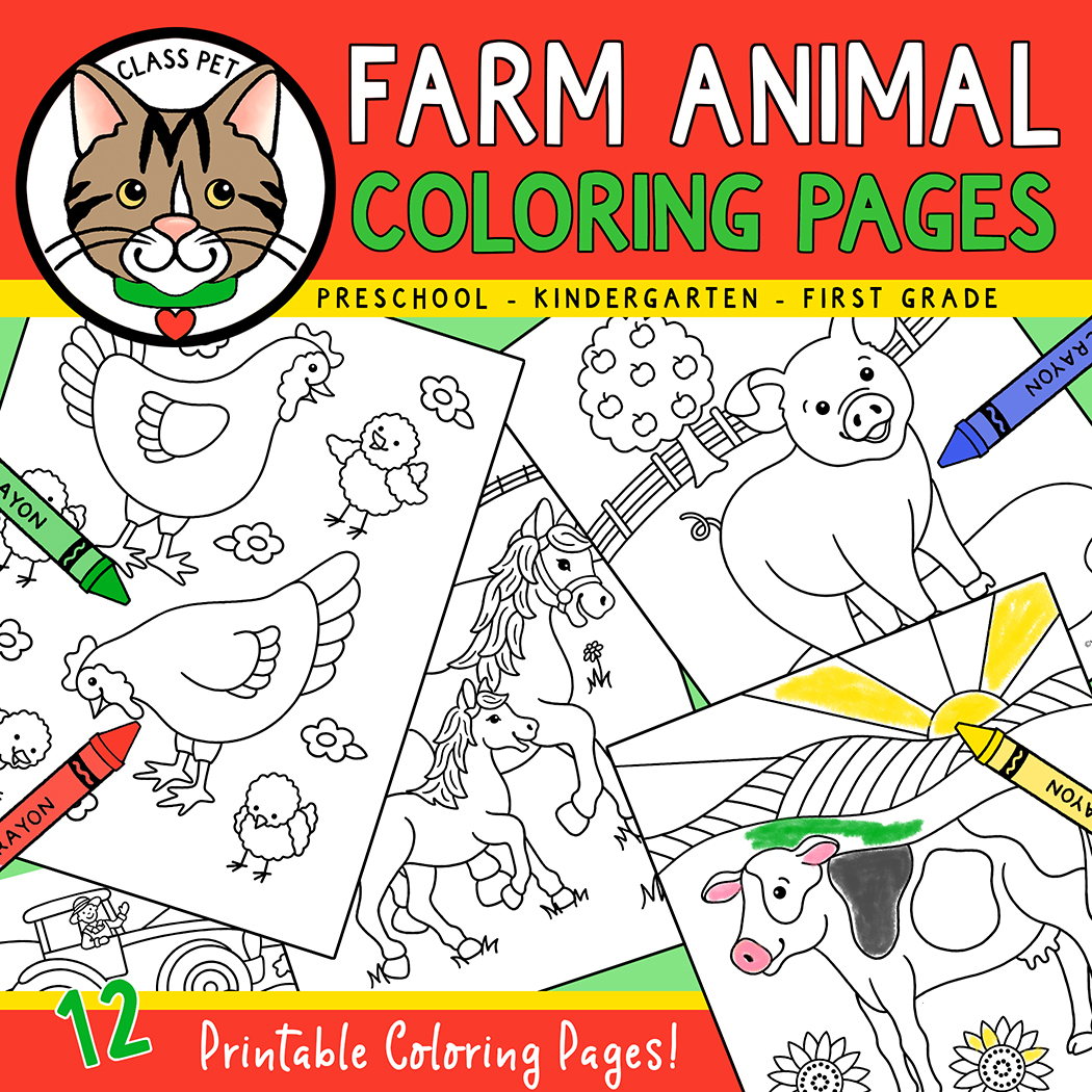 Farm coloring pages made by teachers