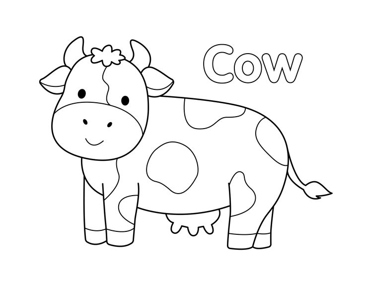 Fun farm animal coloring page