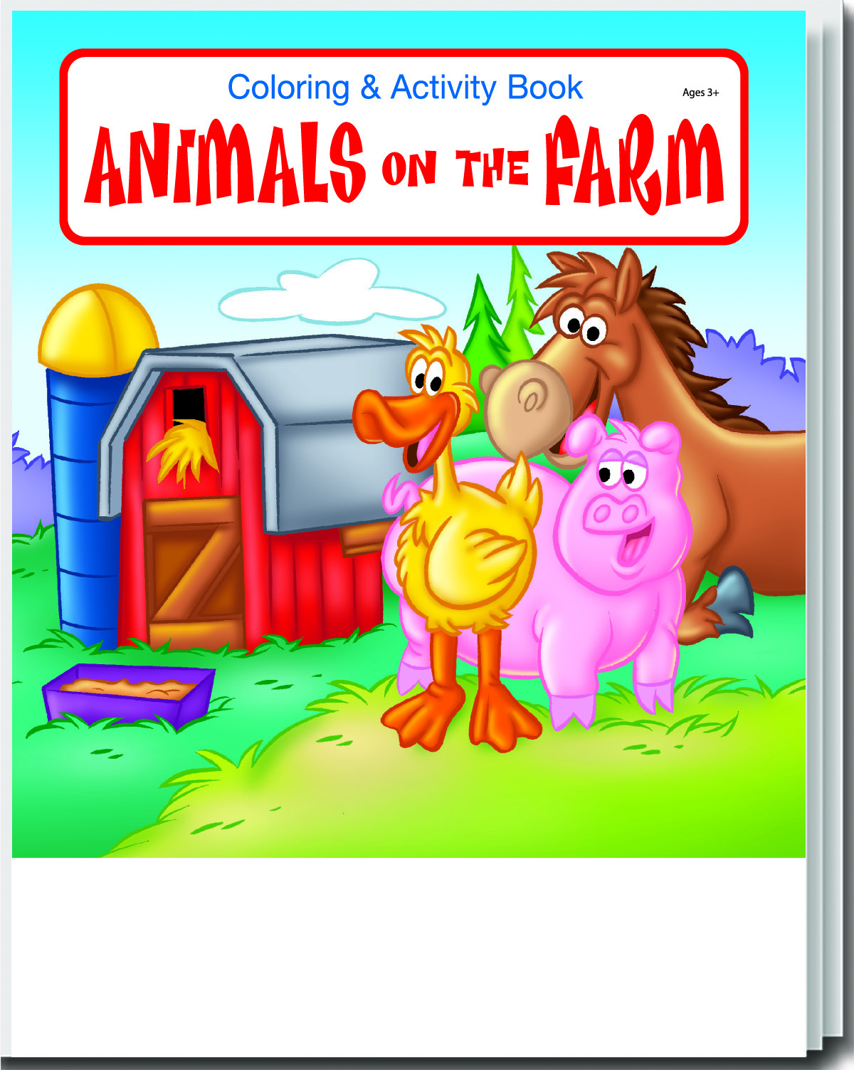 Bulk farm animals coloring activity books