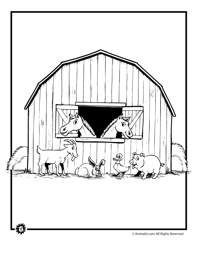 Farm animal coloring pages woo jr kids activities childrens publishing