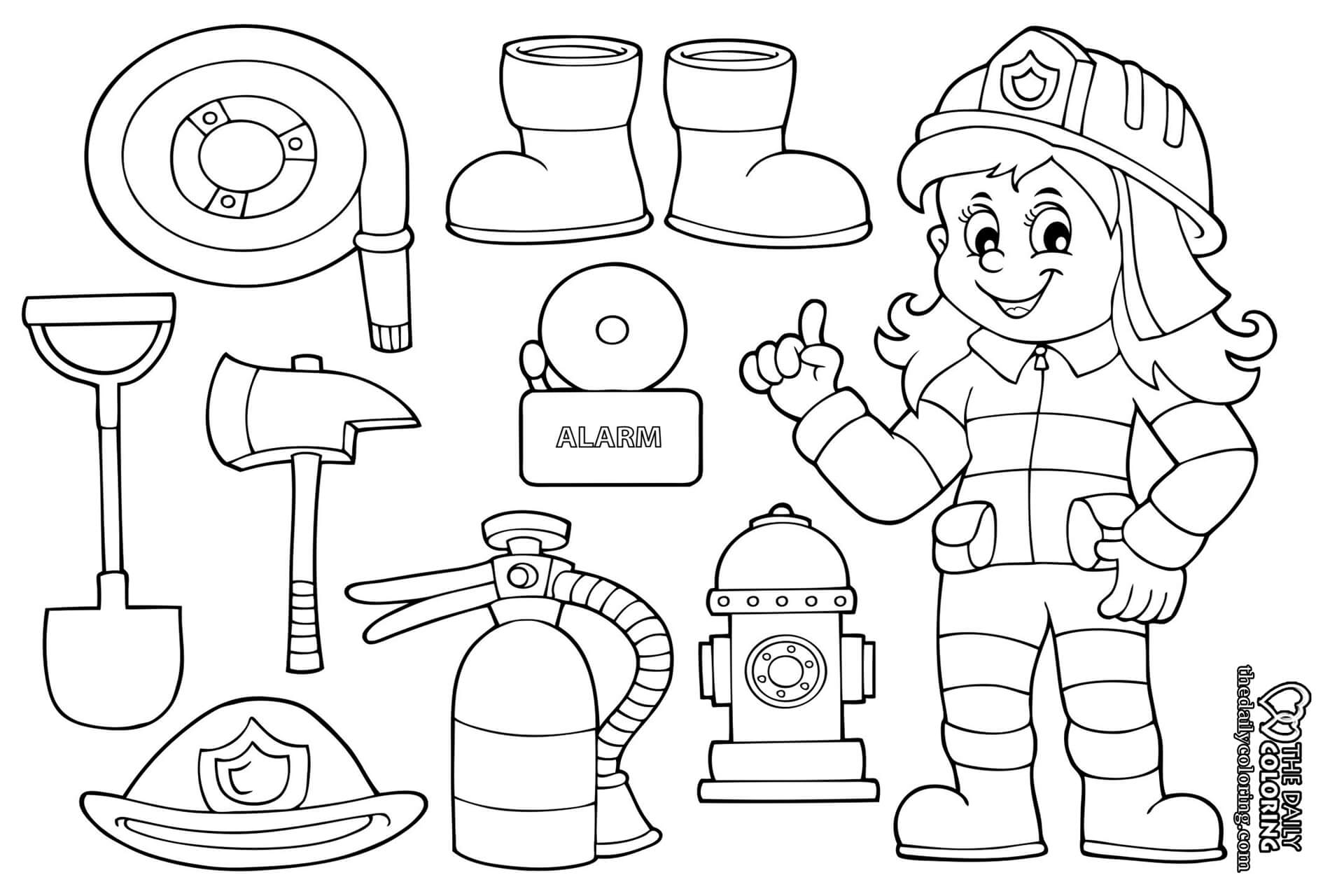 Firefighter coloring pages rfreecoloringpages