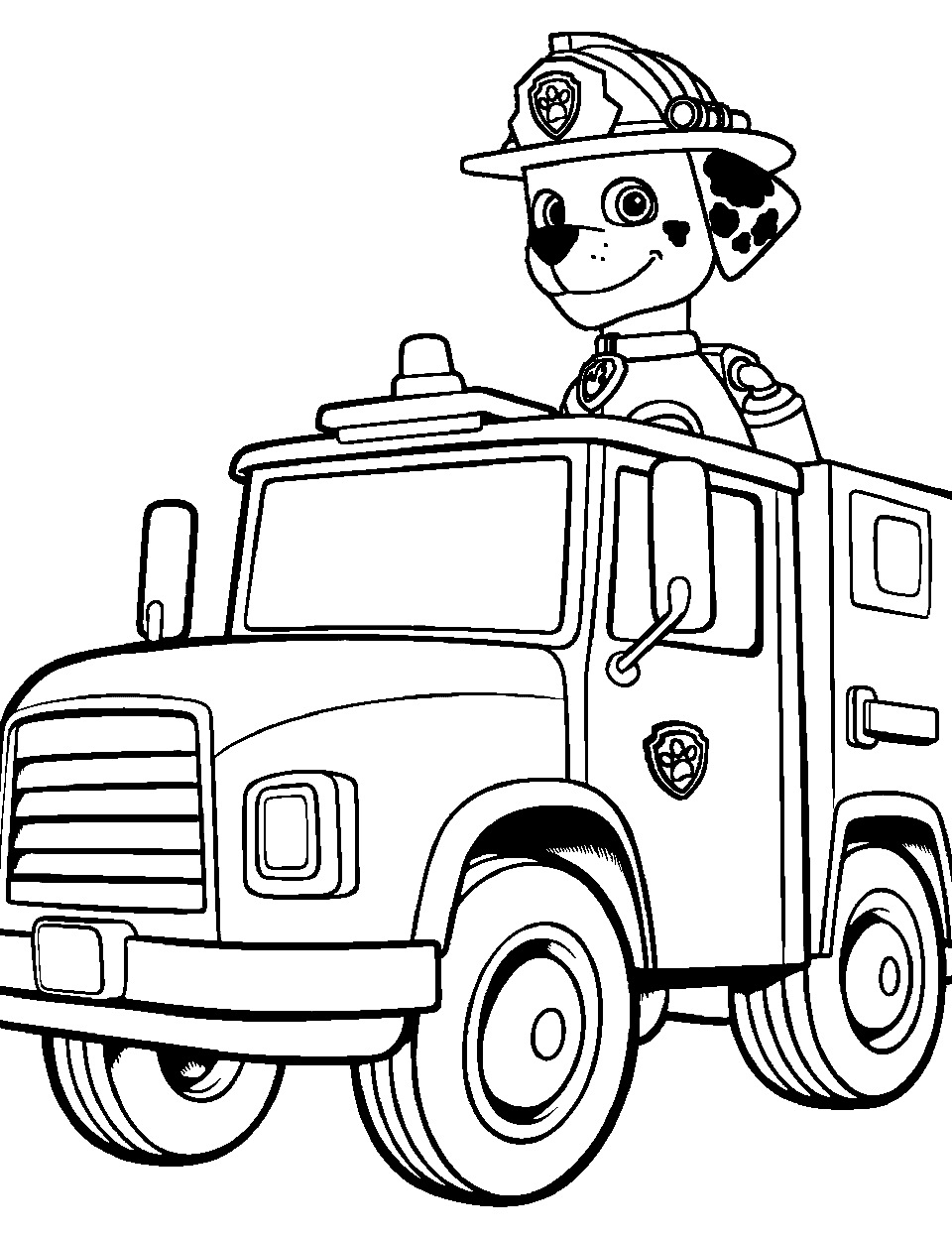 Fire truck coloring pages free printable sheets