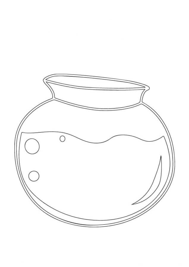 The simplest aquarium coloring page