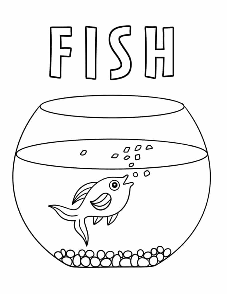 Free fish coloring pages â the hollydog blog