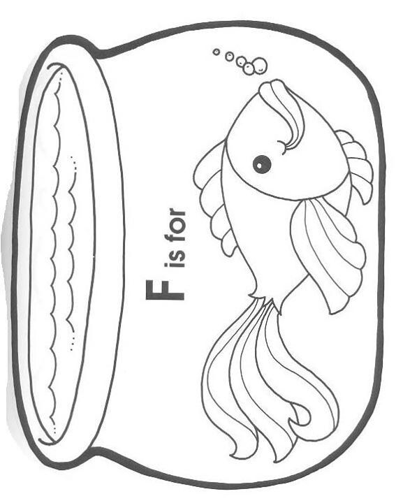 Fish bowl coloring page coloring pages fish coloring page under the sea crafts