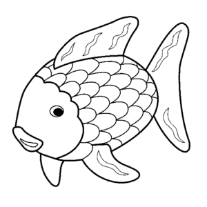 Rainbow fish coloring pages printable for free download