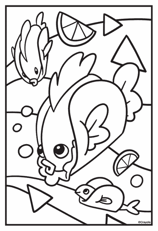 Fish taco coloring page