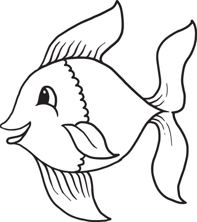 Free fish coloring pages for kids