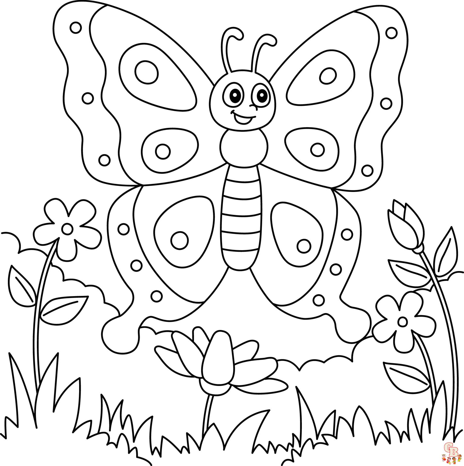 Flutter into fun with preschool butterfly coloring pages