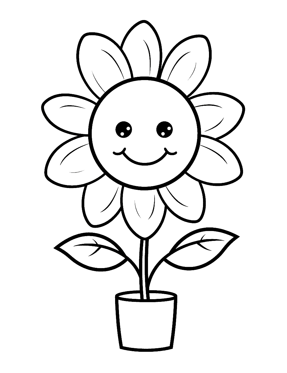 Flower coloring pages free printable sheets