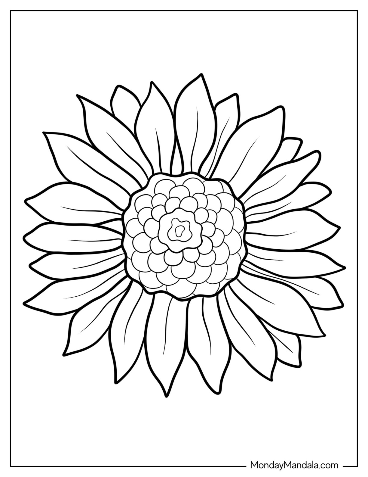 Flower coloring pages free pdf printables