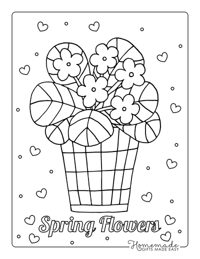 Free flower coloring pages for kids adults