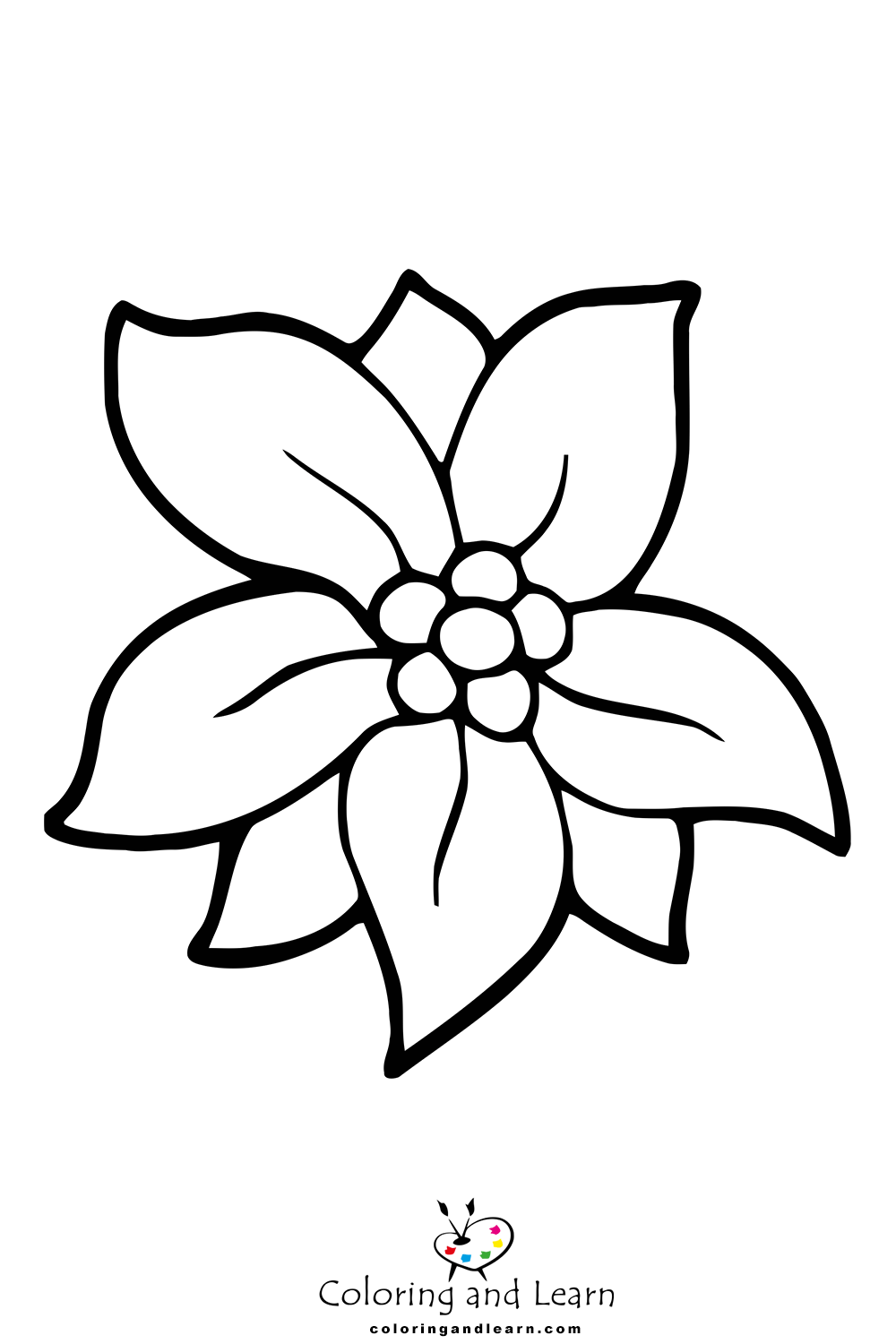 Easy flower coloring pages