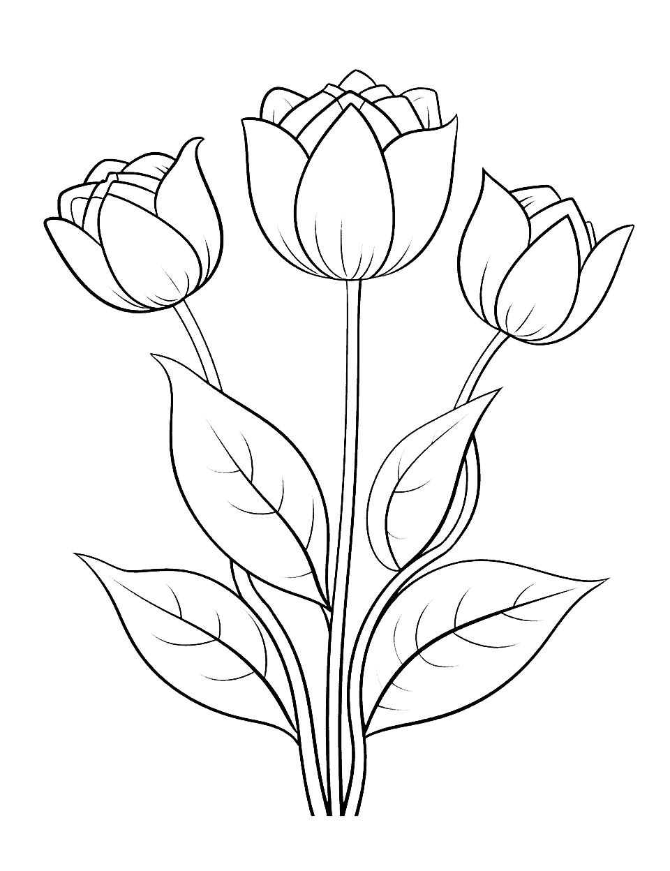 Flower coloring pages free printable sheets