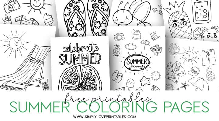 Free summer coloring pages simply love printables