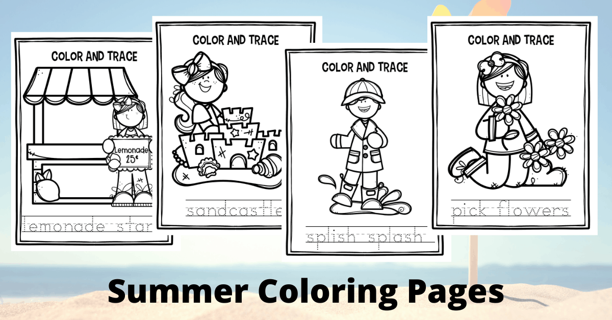 Free printable summer coloring pages for preschoolers