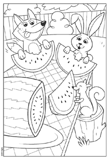 Summer free coloring pages