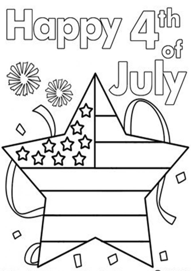 Free easy to print th of july coloring pages