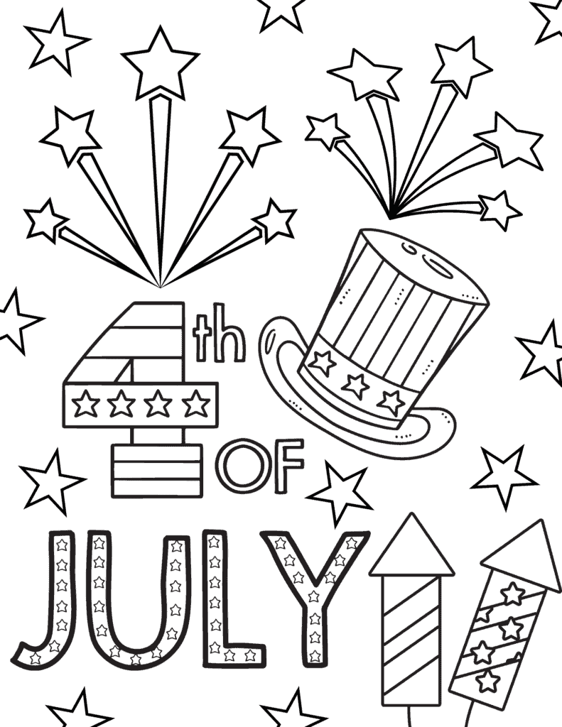 Free th of july coloring pages