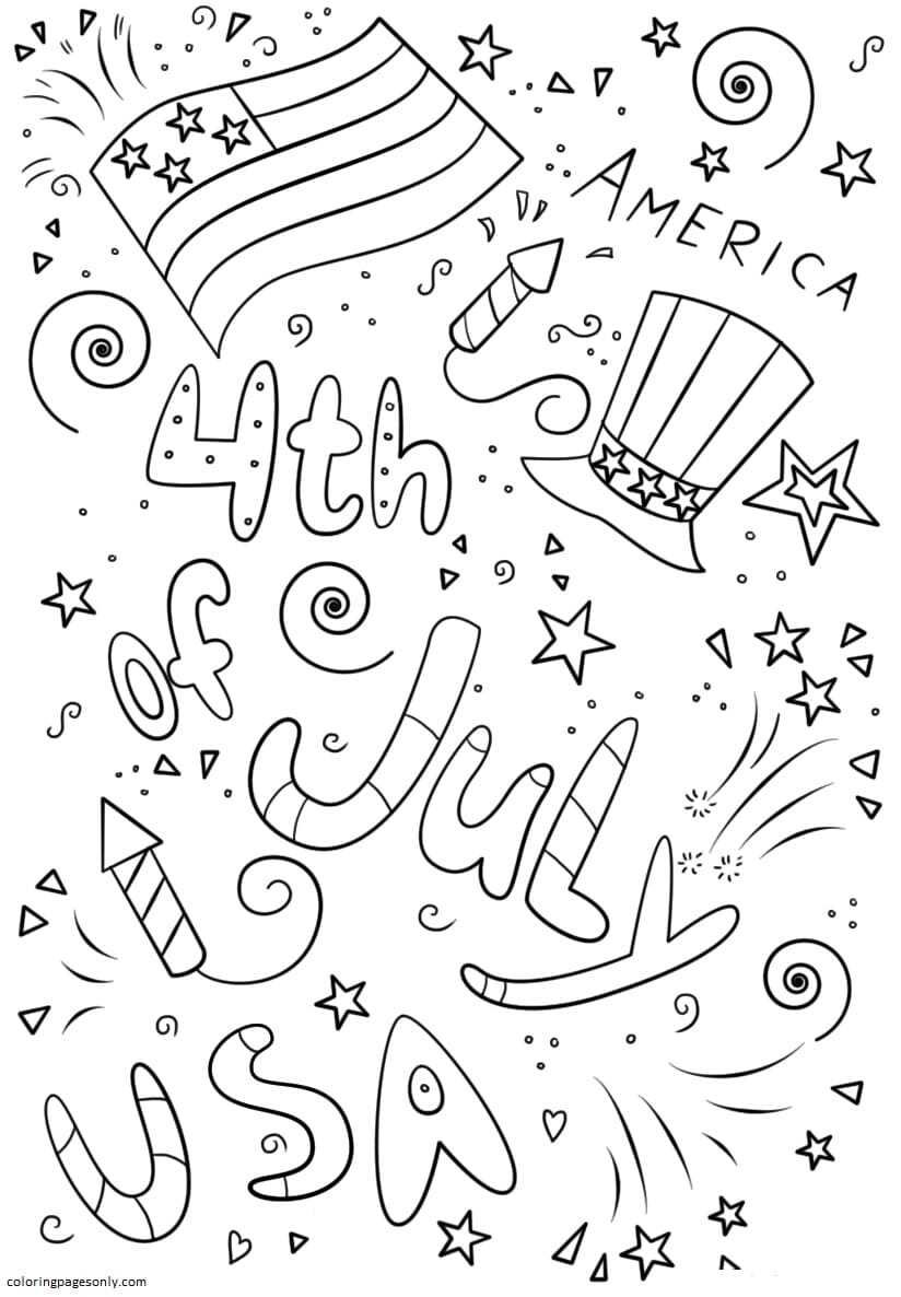 Th of july coloring pages printable for free download