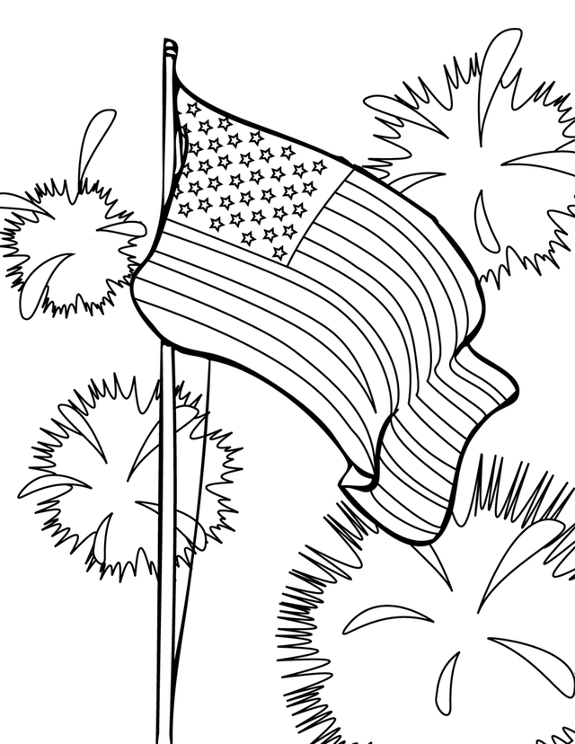 Free printable july th coloring activity pages for kids â