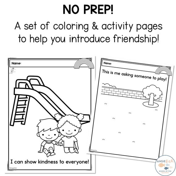 Friendship coloring pages friendship coloring character education sel coloring kindergarten coloring pages preschool coloring friends