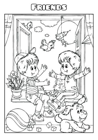 Friends coloring book template how to create a friends coloring book