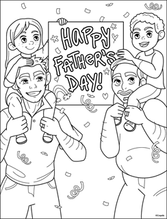 Family friends free coloring pages