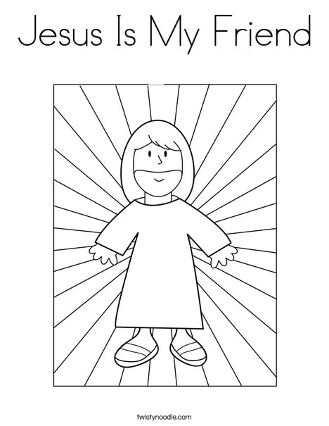 Jesus is my friend coloring page