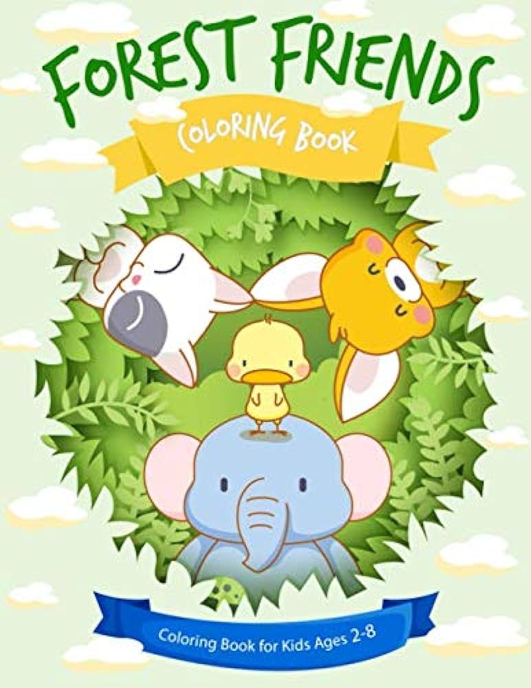 Forest friendsâ coloring book coloring pages for toddlers kids ages